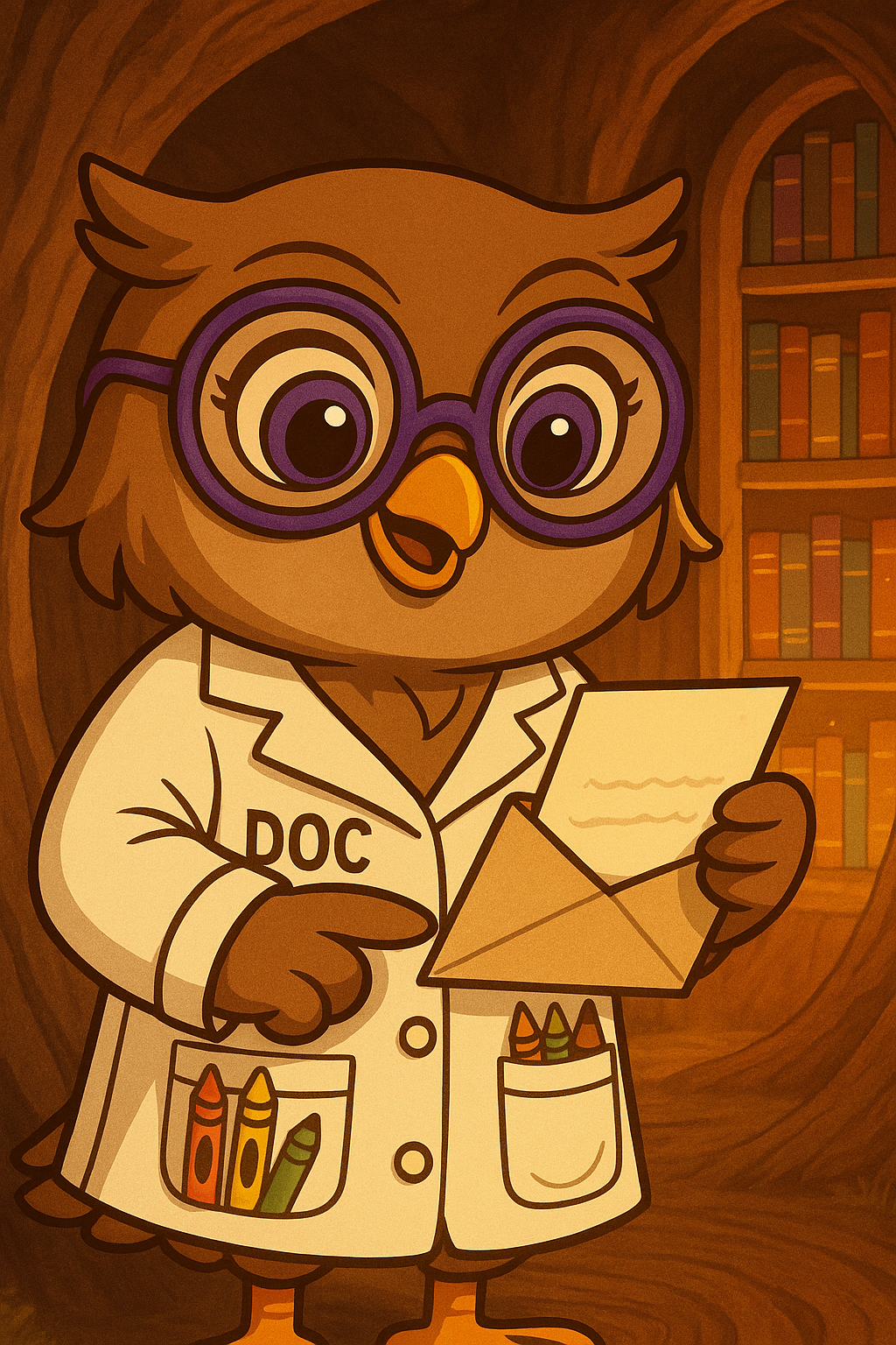 Doc reads the mysterious clue